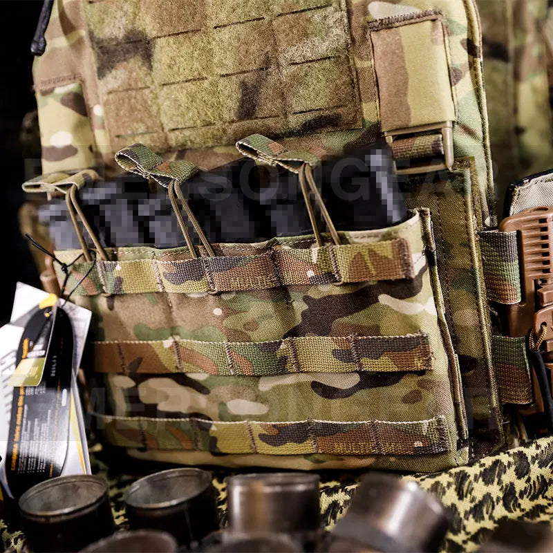Emersongear 5.56 Triple Open Top Mag Pouch Combat Gear Molle Magazine Pouch Mag Holder Trekking Camping Training Nylon EM6356