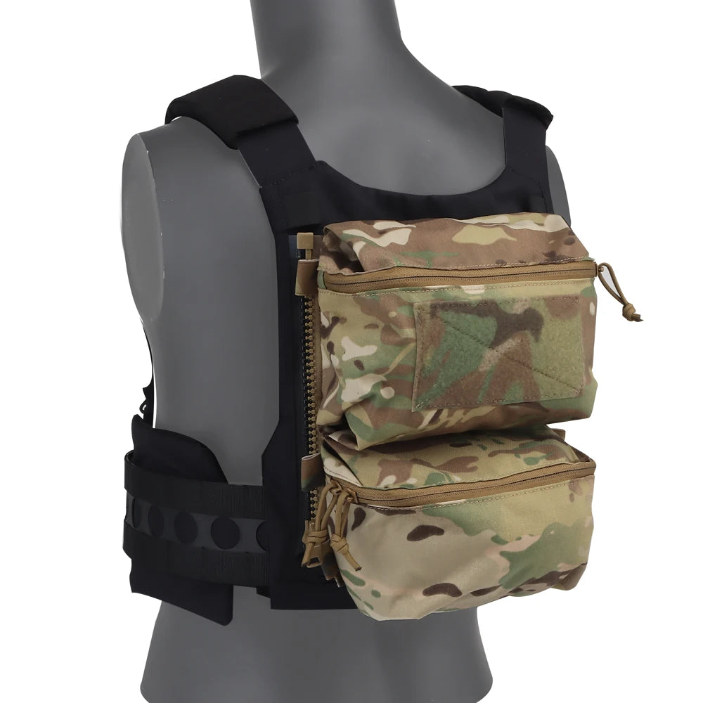 POSEIDON DEFENSE Back Panel Modular Expand Storage Backpack Rucksack Knapsack Double Bag Compatible With FC V5 PC Vest