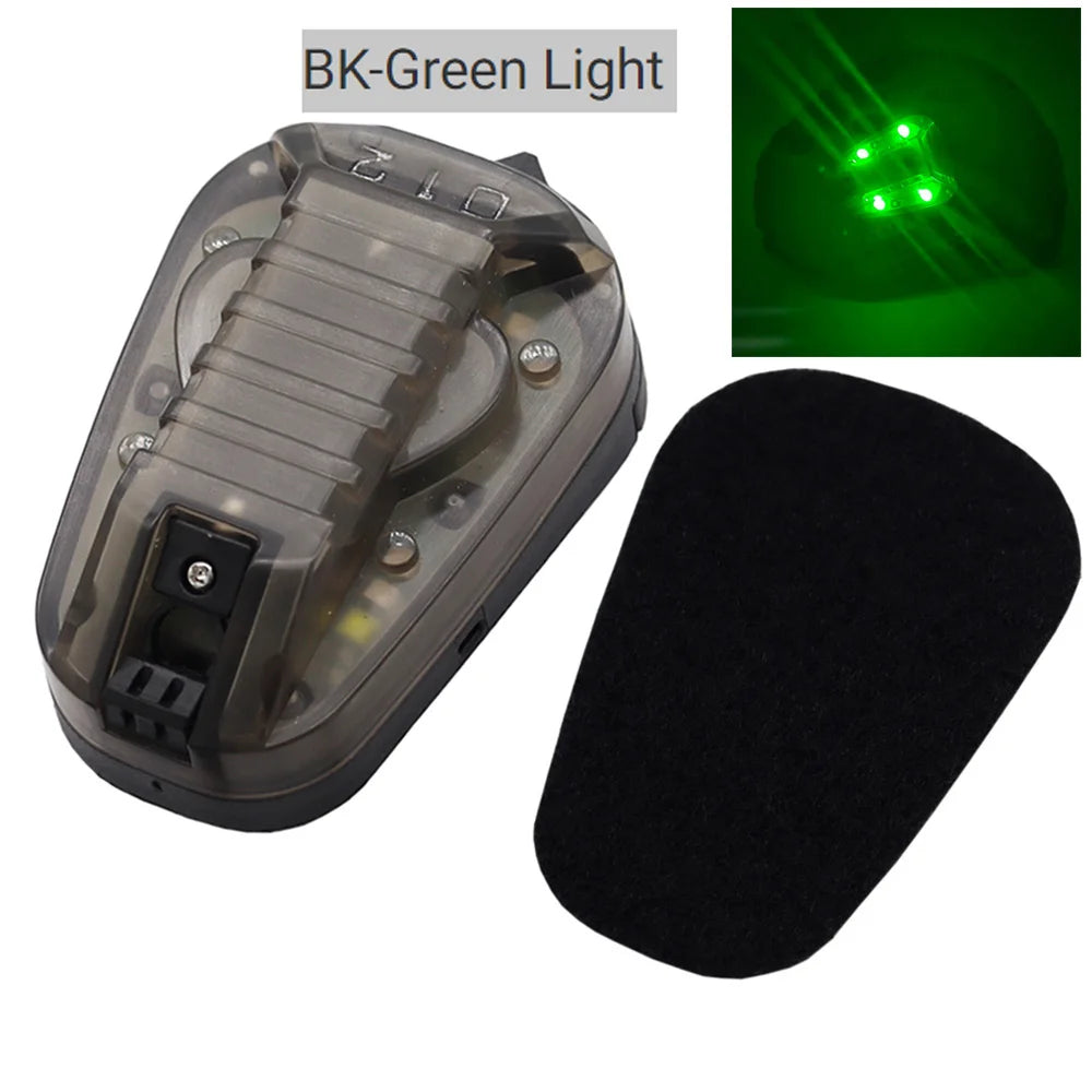Tactical Helmet Light Survival Signal Light Blue Green Red IR Strobe Waterproof Light Outdoor Sports Helmet Light