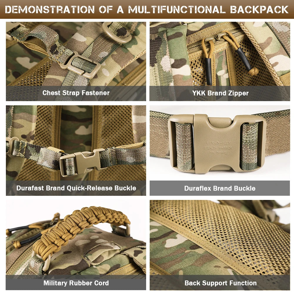 VOTAGOO Assault Dragon Egg 2nd Generation Travel Backpack Outdoor Mountaineering Camping Hiking Tactical Military Camouflage