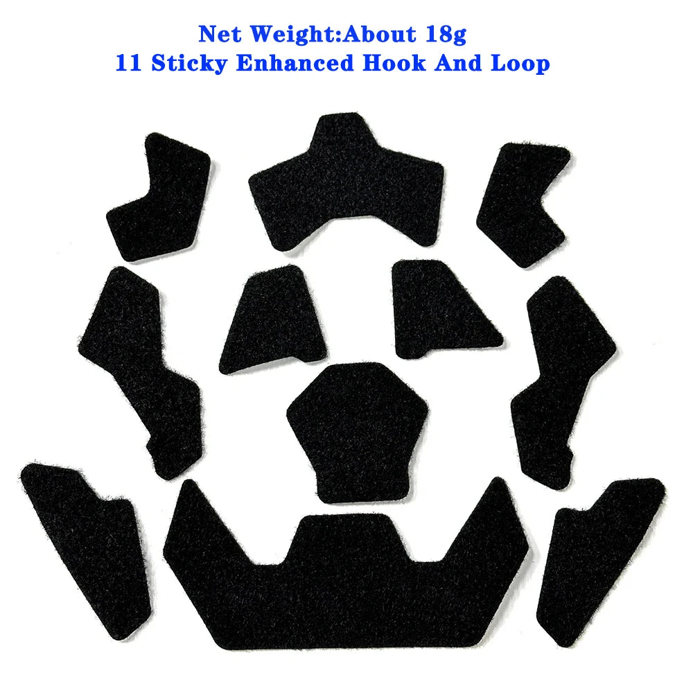 Super High Cut Tactical FAST Helmet 11Pcs Enhanced Magic Sticker Universal Tape Helmet Padding Stickers for Football Helmet