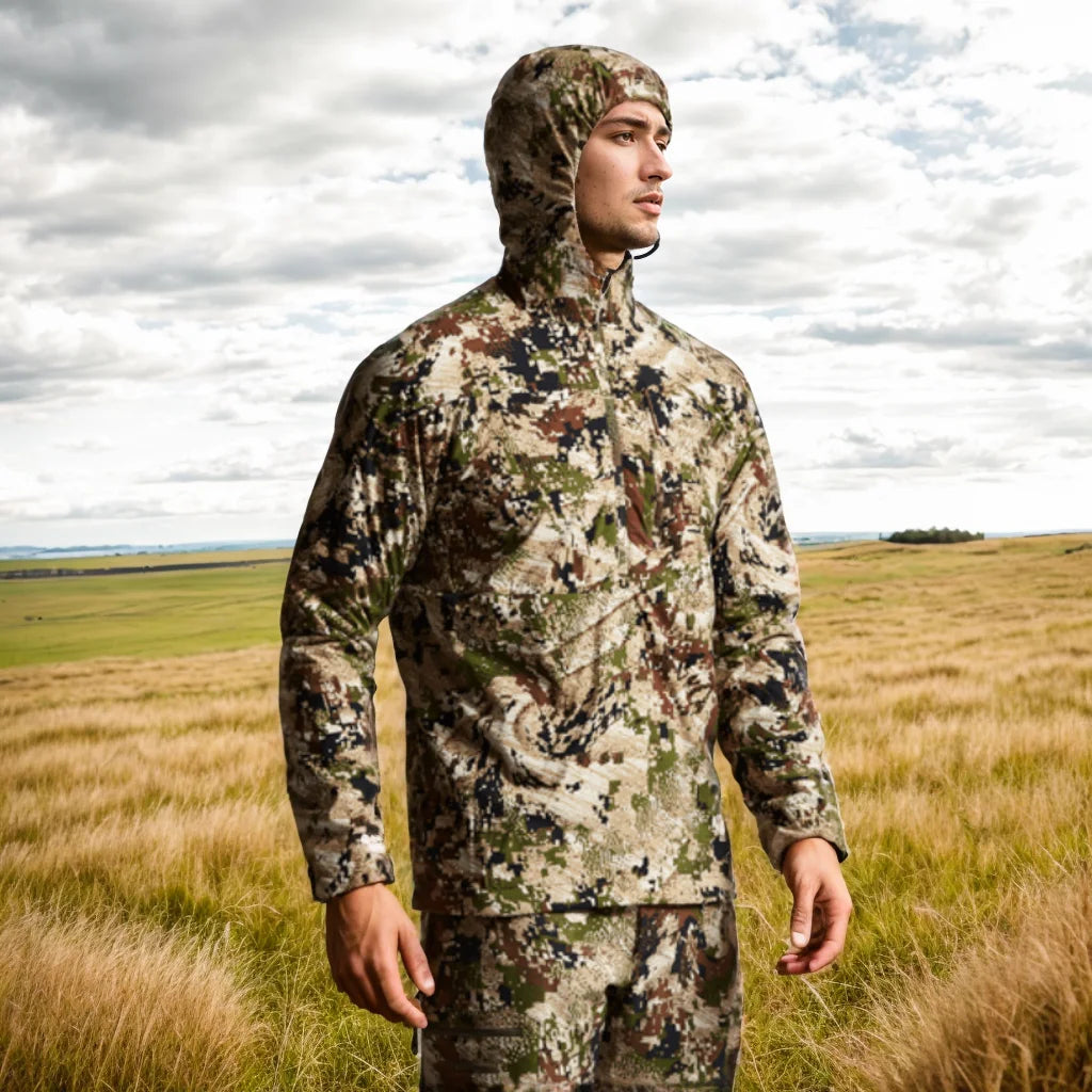 Ambient Hoodie Hunting Apparel Outdoor Camo Hoodie Spring Fall Fleece Lining Hunting Light Jacket
