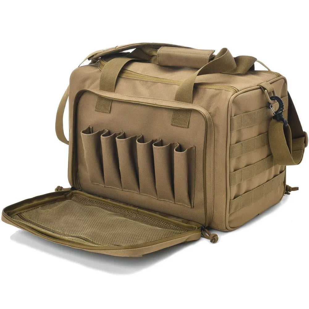 Tactical Shooting Range Bag Nylon Molle System Outdoor Hunting Accessory Black Shoulder Bag for Gun Case Pistol Tools Sniper