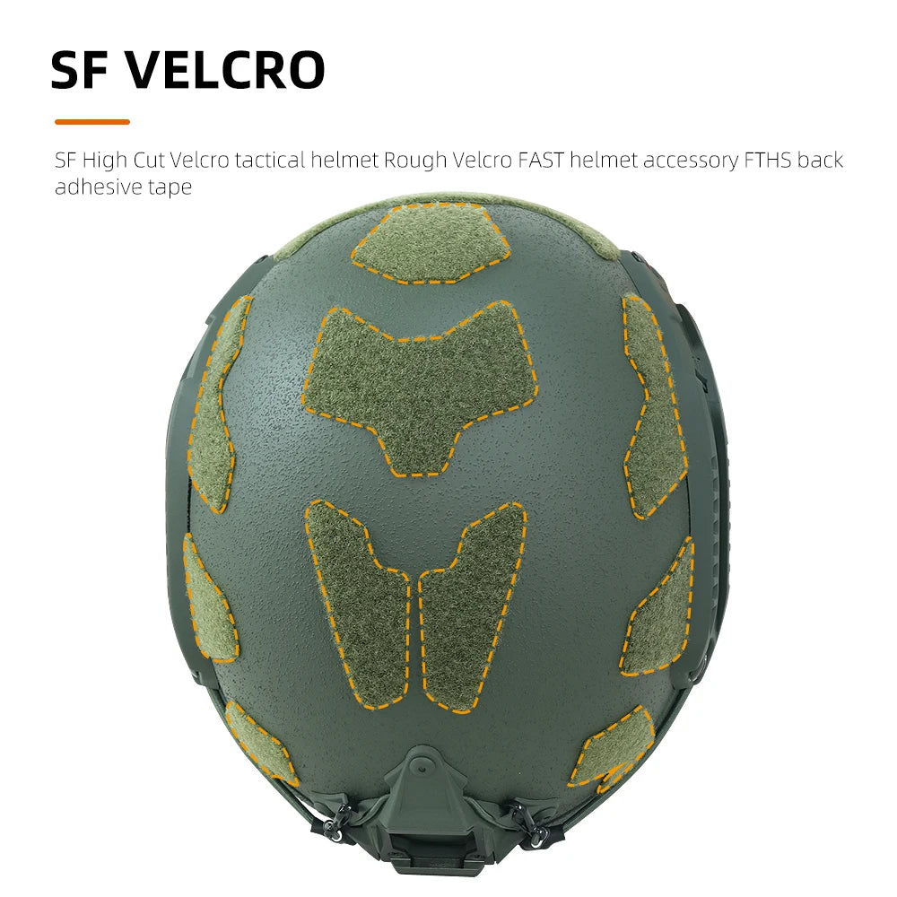 BOOIU Tactical Helmet FRP Velcro Impact-Resistant Helmet High Cut Wendy Suspension With Double-Lineed Adjustable Knob CS Helmet
