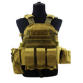 6094 Camouflage Plate Carrier Vest Multi-Functional Tactical Hunting Vest Adjustable Men Combat Equipment for Outdoor Cycling
