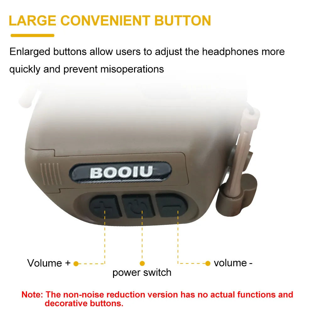 BOOIU Tactical Airsoft Helmet Set Adjustable Paintball Outdoor Hunting Shooting Protective Headset ABS Helmet with Mask Earphone