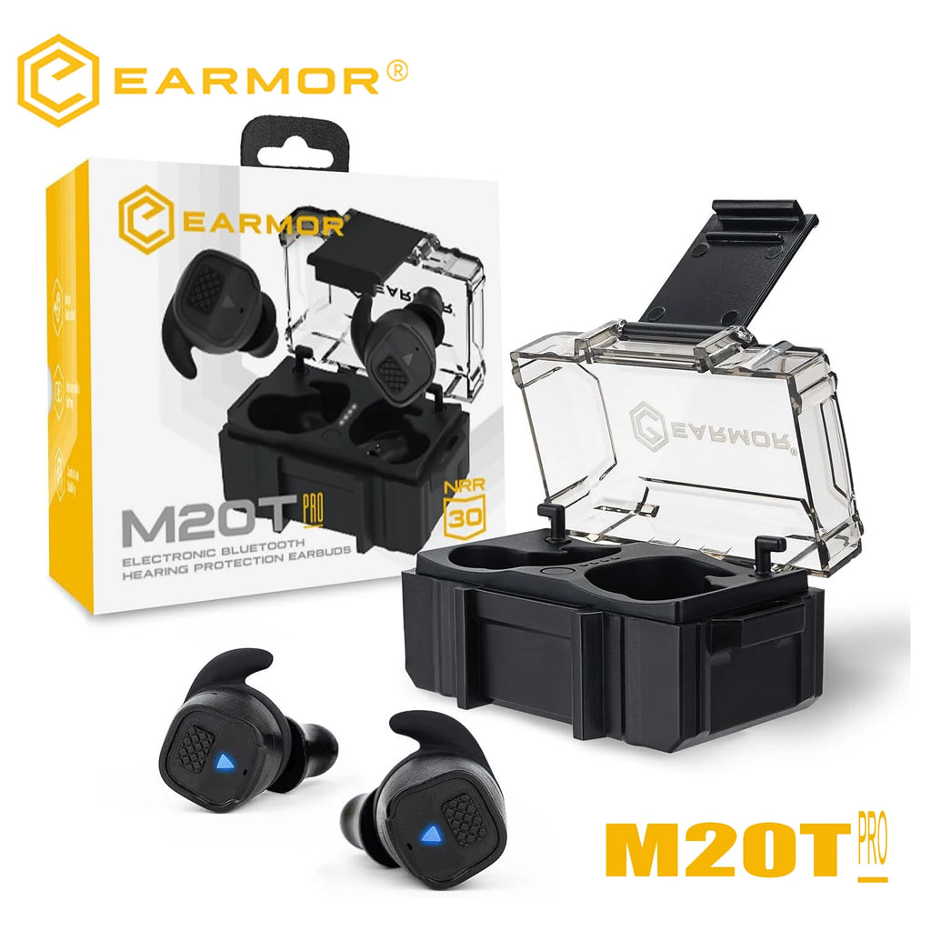 EARMOR M20T PRO Electronic Shooting Ear Protection, NRR 30dB Bluetooth 5.4 Noise Cancelling Sound Amplification