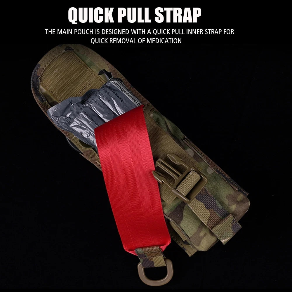 VULPO Tactical Medical First Aid Kit IFAK Pouch MOLLE Rapid Deployment Emergency Bag Outdoor Hunting Tool Bag