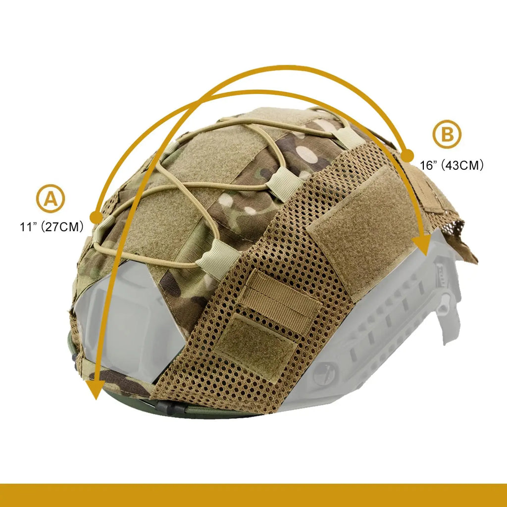 BOOIU Tactical Fast Mich Helmet Cover PJ MH BJ Helmet Cover Air Gun Hunting Helmet Fabric CS War Game Sports Helmet Cover