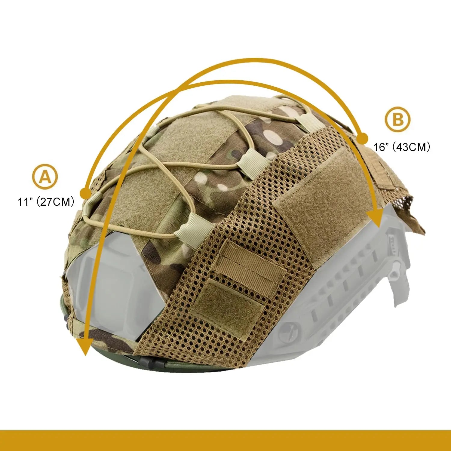 BOOIU Tactical Fast Mich Helmet Cover PJ MH BJ Helmet Cover Air Gun Hunting Helmet Fabric CS War Game Sports Helmet Cover