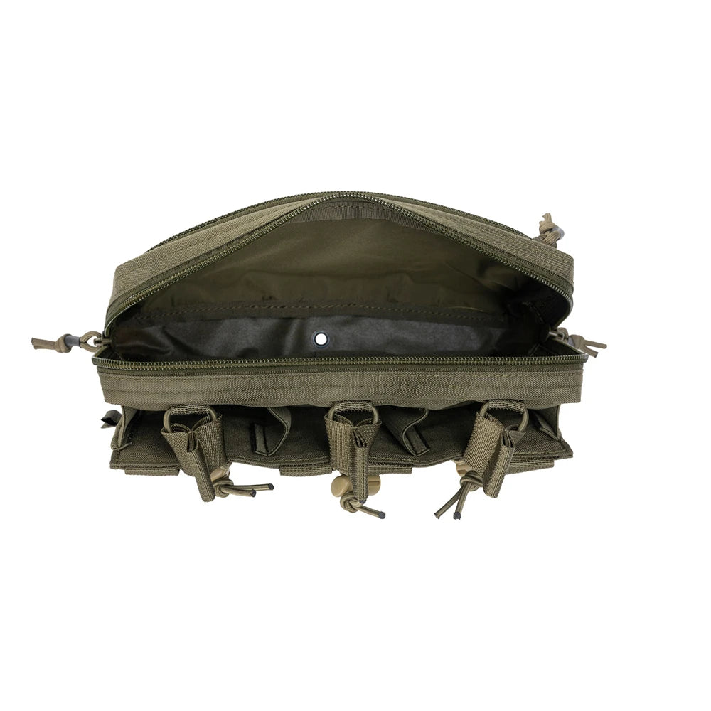 Tactical Molle Triple Magazine Pouches with Accessories Bag Open-Top Magazine Pouch Paintball Game Accessories Bags