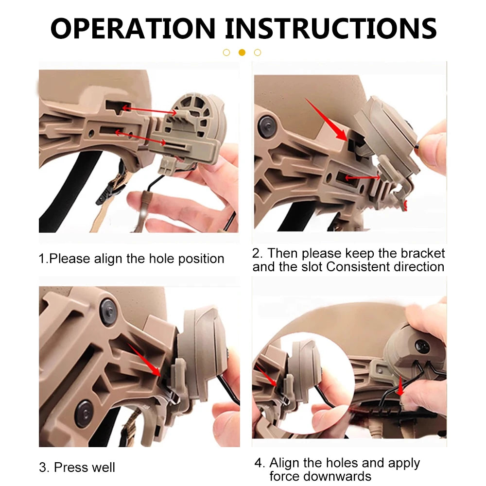 BOOIU Shooting Head-Mounted Headphone Stand Air Gun Paintball Gun Headphone Stand Suitable For Wendy Helmet Accessories