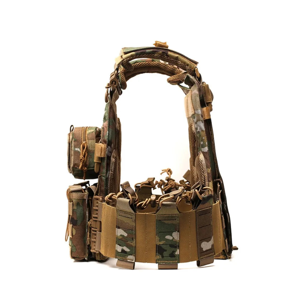 Multi-Functional JPC Tactical Vest Camo MOLLE Webbing Adjustable Breathable Vest For Hunting Airsoft Wargame