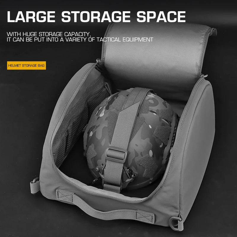 Tactical Helmet Storage Bag Multipurpose Handheld Pack Outdoor Motorcycle Cycling Hiking Hunting Airsoft Helmet Gear