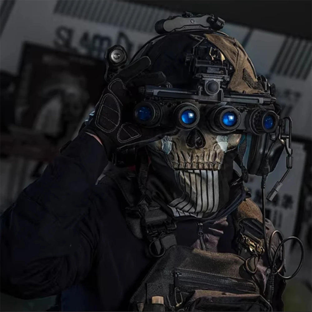 Call of Duty 19 Complete Set of Tactical Equipment Night Raid Ghost Airsoft Cosplay Prop with Vest Hemlet Belt Set for CS Gaming
