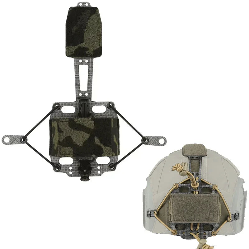 Tactical Helmet Battery Case Pouch T Shape Frame Battery Pouch Airsoft Helmet Paste Attached Pouch Battery Storage Bag