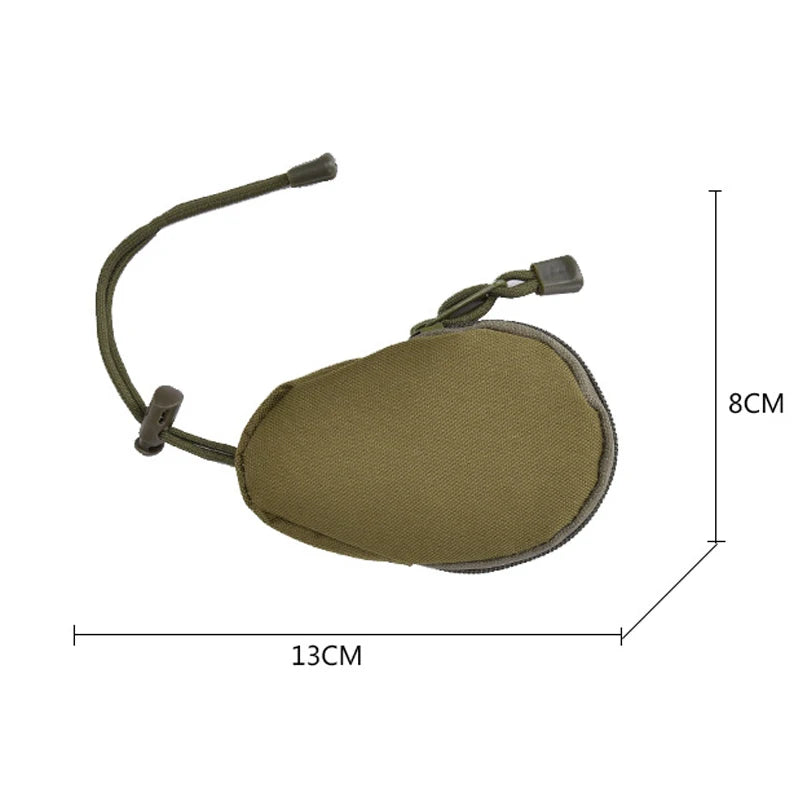 Tactical EDC Mini Key Wallets Holder Men Coin Purses Pouch Bag Small Pocket Keychain Zipper Case Outdoor Pack