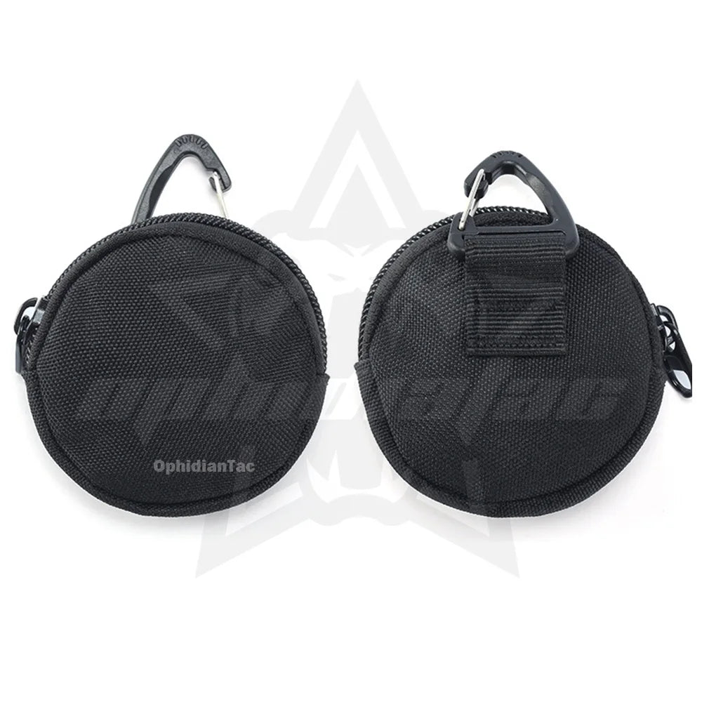 OPHIDIAN Outdoor Leisure Men's Coin Purse Portable Mini Coin Bag Key Bag Waist Bag Round Small Wallet Zipper Wallet