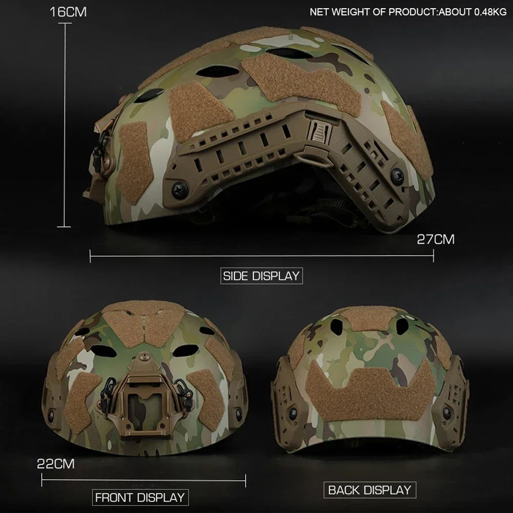 FAST Helmet Airsoft MH Helmet ABS New Thickened Outdoor PJ Air Gun Shooting CS Protective Equipment