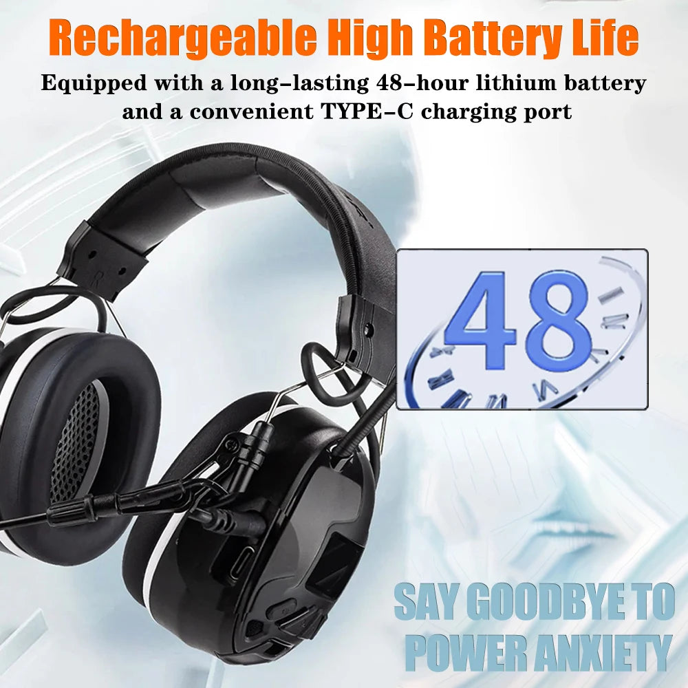 Electronic Hearing Protection Earmuffs EARMOR® C52 Noise Canceling Headset,For Manufacturing,Construction,Forestry,Industrial