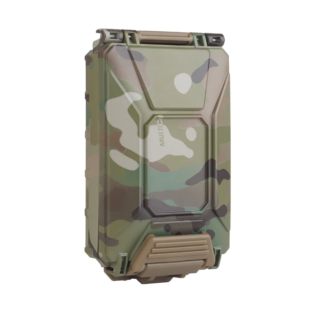 Tactical Modular Battery Case for 18350 AAA 18650 CR123 CR2032 Batteries Holder Waterproof Dustproof Box Integrate MOLLE