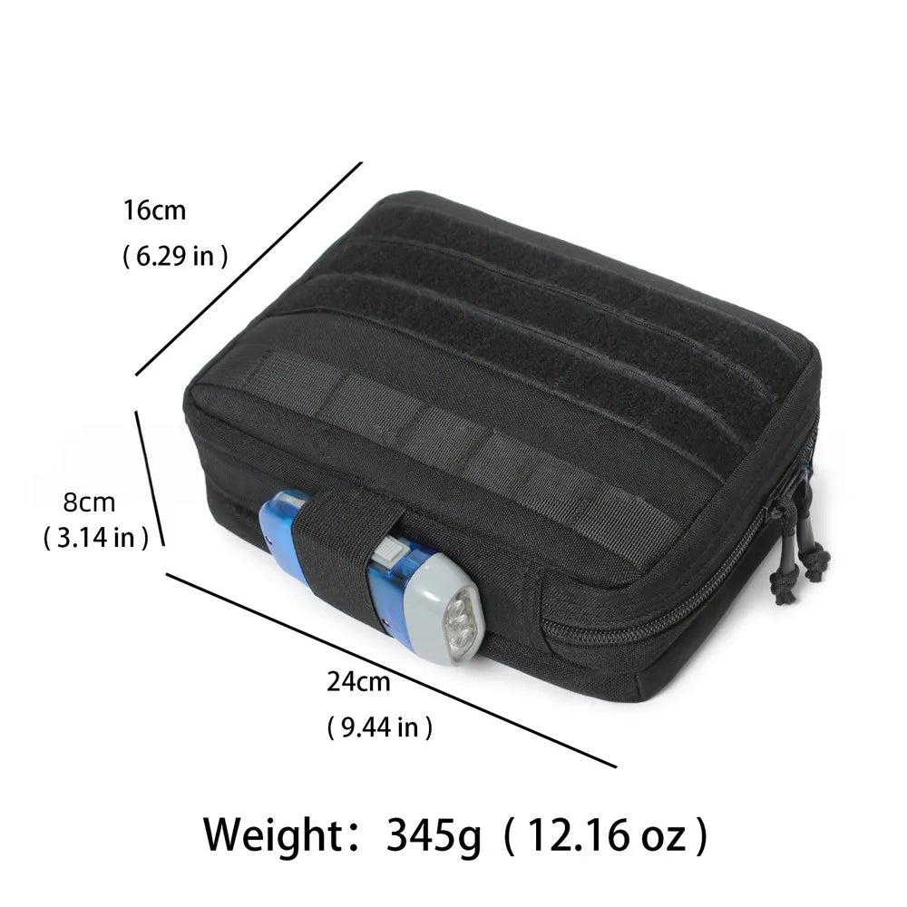 Tactical Mag Admin Pouch Molle Utility Tool Pouch Medical EMT Organizer Triple Stacker Magazine Holder for M4 M16