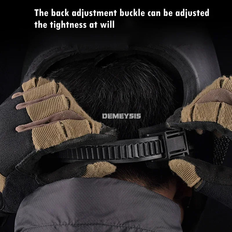 Tactical Adjustable Helmet Impact Resistance Skull Steel Mesh Mask Helmets Outdoor Hunting Paintball Sports Head Protector
