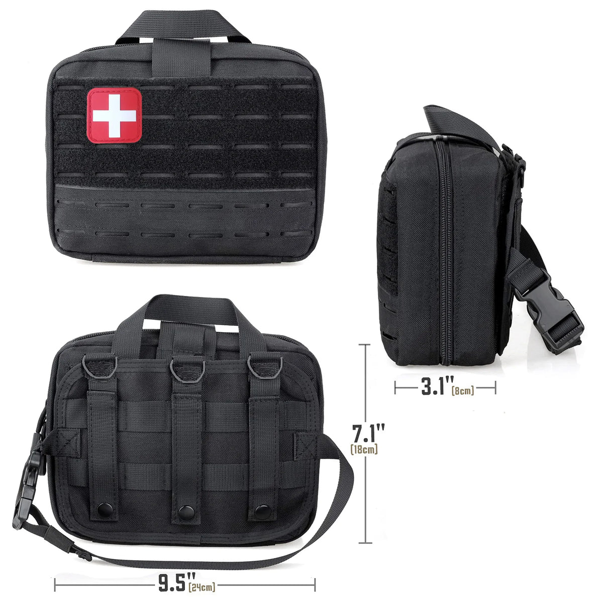 1000D Tactical Molle Medical Pouch Large Capacity IFAK Pouch with Detachable Quick Release And Headrest Mount for Outdoor Eme