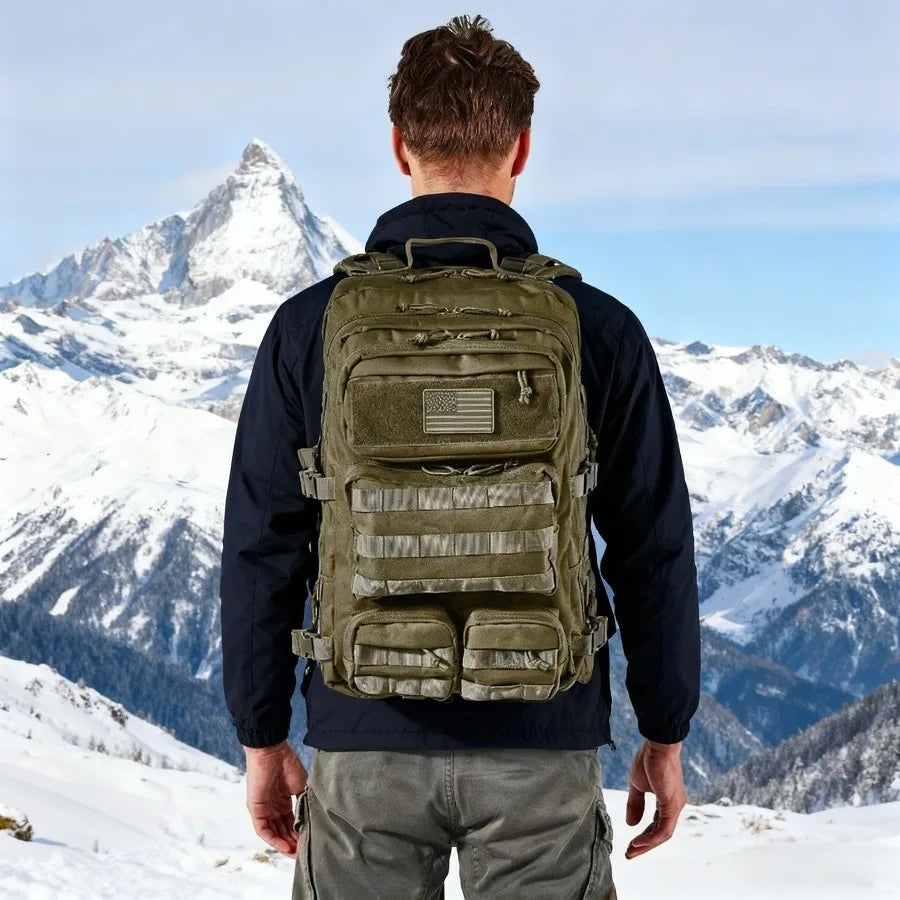 50L/30L MOLLE Assault Pack, Tactical Backpack Military Army Camping Rucksack, 3-Day Pack