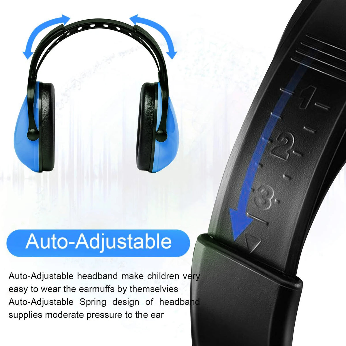 Kids Noise Cancelling Safety Ear Muffs, SNR 26dB Hearing Protection Noise Reduction Earmuffs for Autism, Sleeping, Studying