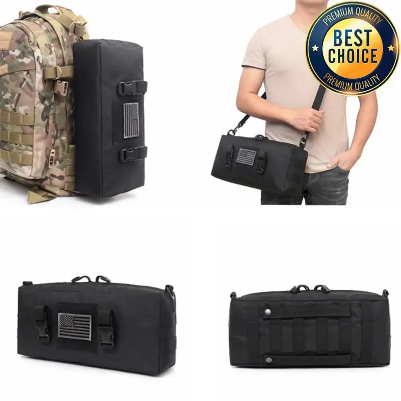 Tactical Pouch Molle EDC Nylon Waterproof Hunting Bag Sports Fishing Waist Pack Travel Camping Hunting Cross-body Shoulder Bag