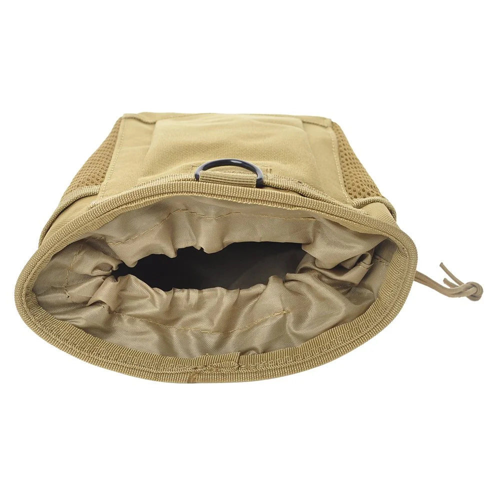 Tactical Molle Dump Pouch Multicam Mag Magazine Dump Bundle, Roll Up Drawstring Ammo Holder, Adjustable Belt Utility Fanny Hip H