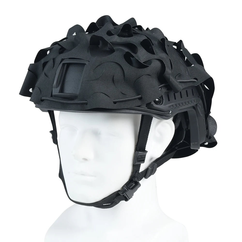 BOOIU Tactical Helmet Cover Leaf Shape Laser Cut Nylon 3D Camo Airsoft Helmet Cloth Paratrooper Helmet Accessories