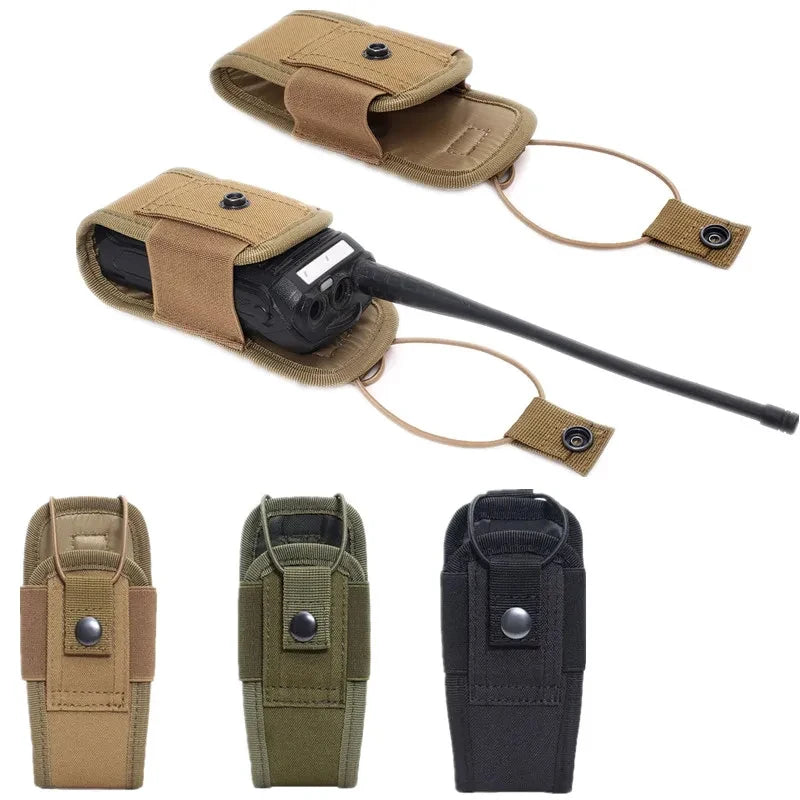 1/2/3/4pcs Nylon Talkie Pouch Tactical Radio Walkie Bag Holder Pocket Portable Interphone Holster Carry Bag Hunting Camping