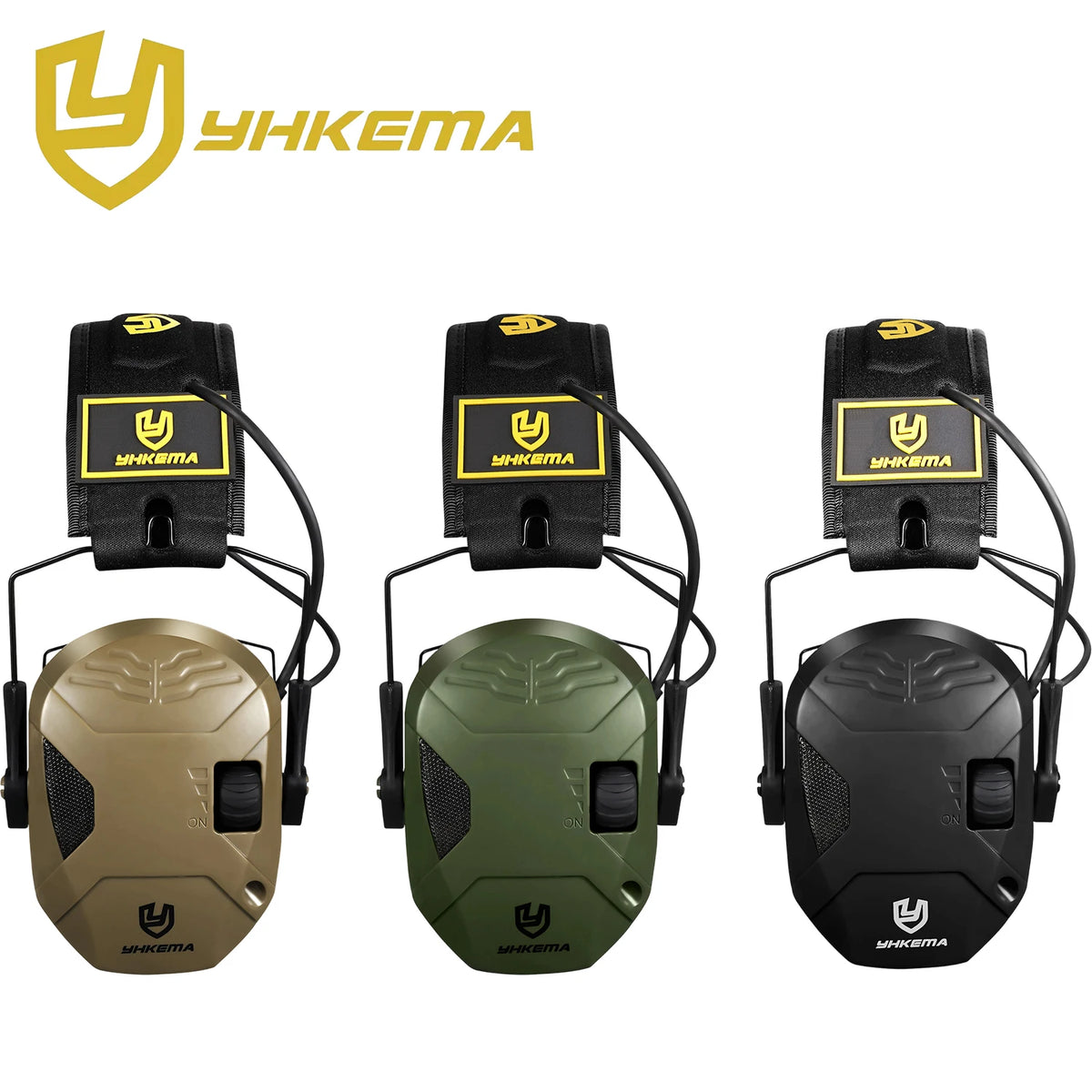 YHKEMA Earmuffs Active Headphones for Shooting Electronic Hearing Protection Hunting Headphone with Portable Storage Bag