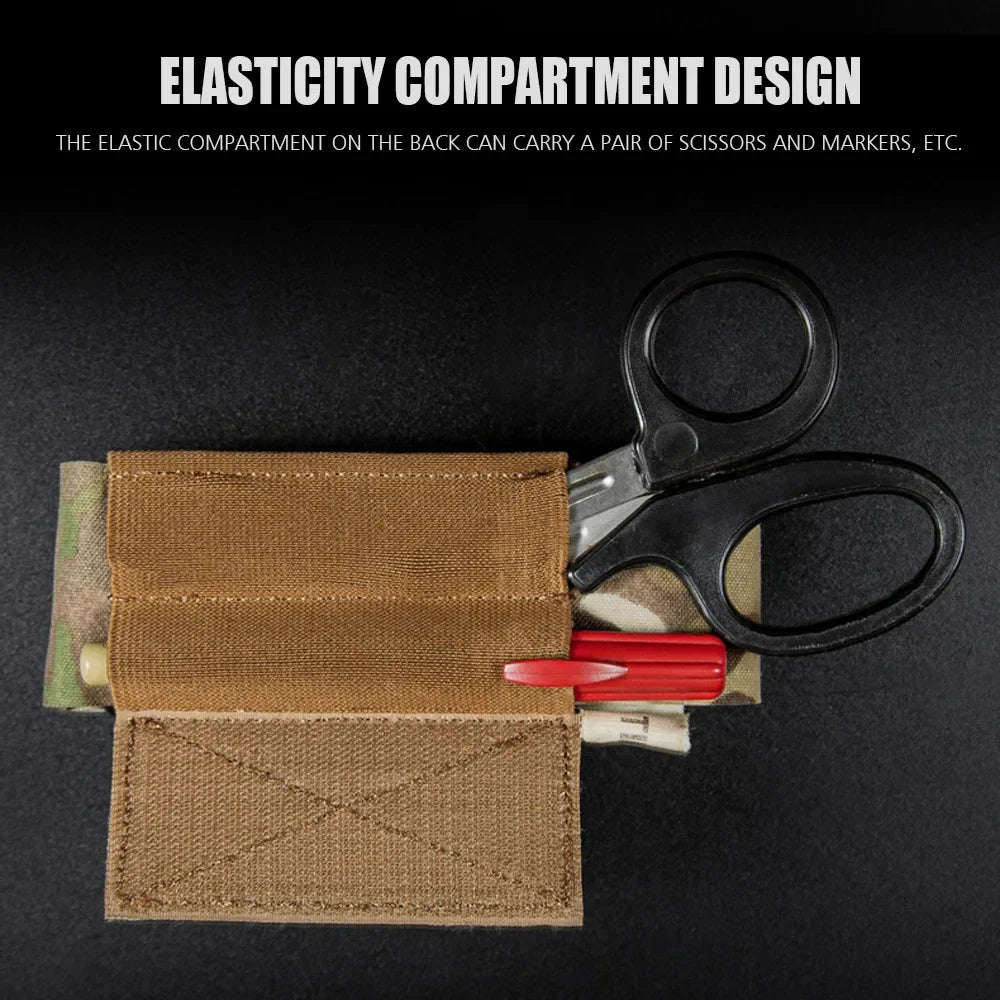 IFAK Tactical Tourniquet Pouch Holder Trauma Shears EMT Storage Bag EDC Flashlight CAT Medical Scissor Molle Belt Pouch