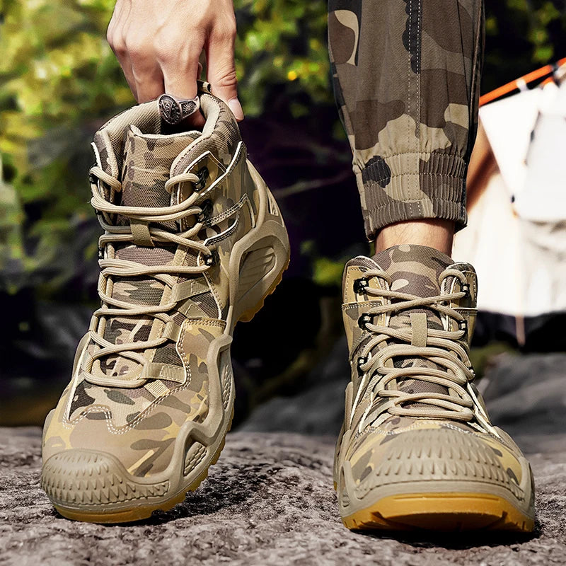 Outdoor Mens Walking Sneakers Men Hunting Trekking Camping Mountaineering Winter Work Boot Lightweight Breathable Climbing Shoes
