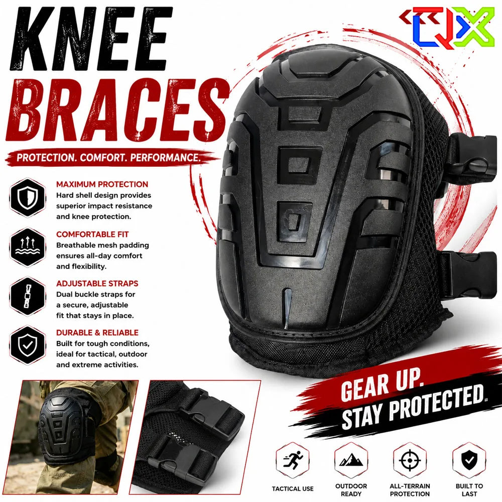 Heavy Duty Work Knee Pads Hard Shell Anti Slip EVA Silicone Protective Knee Guards for Construction Flooring Gardening Outdoor