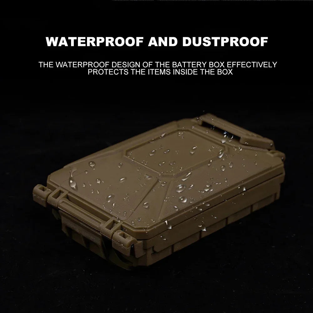 Tactical Modular Battery Case for 18350 AAA 18650 CR123 CR2032 Batteries Holder Waterproof Dustproof Box Integrate MOLLE