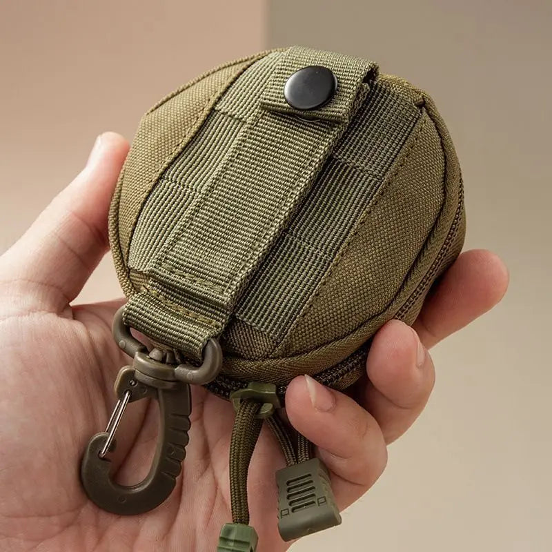 1000D New Outdoor Casual Men Coin Wallet Portable Mini Money Coin Pouch Keys Holder Waist Bag Round Small Case Zipper Wallet