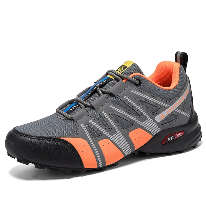 New Men's Waterproof Hiking Shoes Outdoor Sports Shoes Lace-up Hiking Shoes Non-Slip Tactical Hunting Shoes Men's Cycling Shoes
