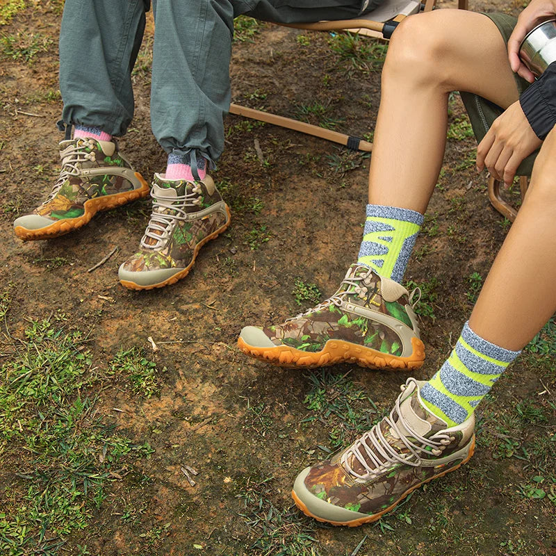 XIANGGUAN men hiking shoes outdoor waterproof hunting shoes camping tactical boots skid wear resistant rock climbing shoes women