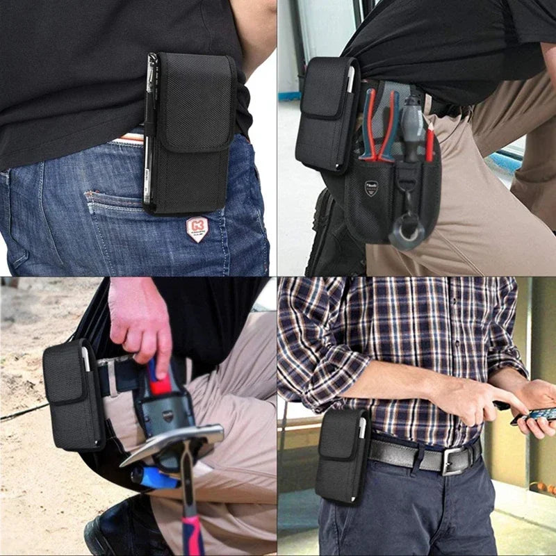 Tactical Nylon Molle Phone Holster Pouch Universal Belt Waist Bag 5.5" Mobile Phone Pouch Hunting EDC Accessory Bag