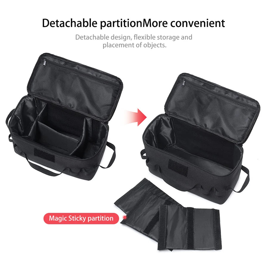 Large capacity camping storage bag with detachable partition board, portable outdoor equipment storage bag