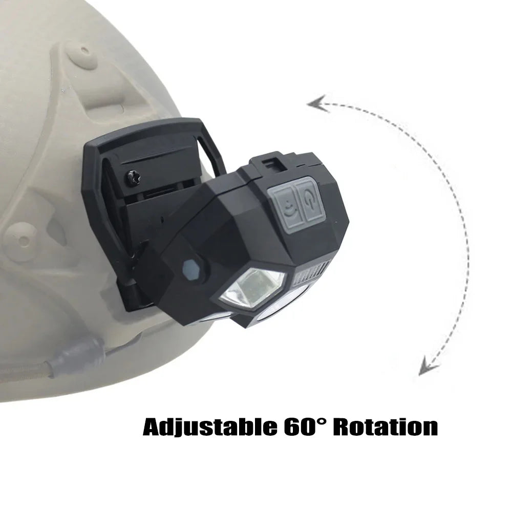 Tactical Helmet Light Signal Lamp Sensor Headlamp USB Charging Waterproof Hunting Fishing Headlight For FAST MICH NVG Helmet