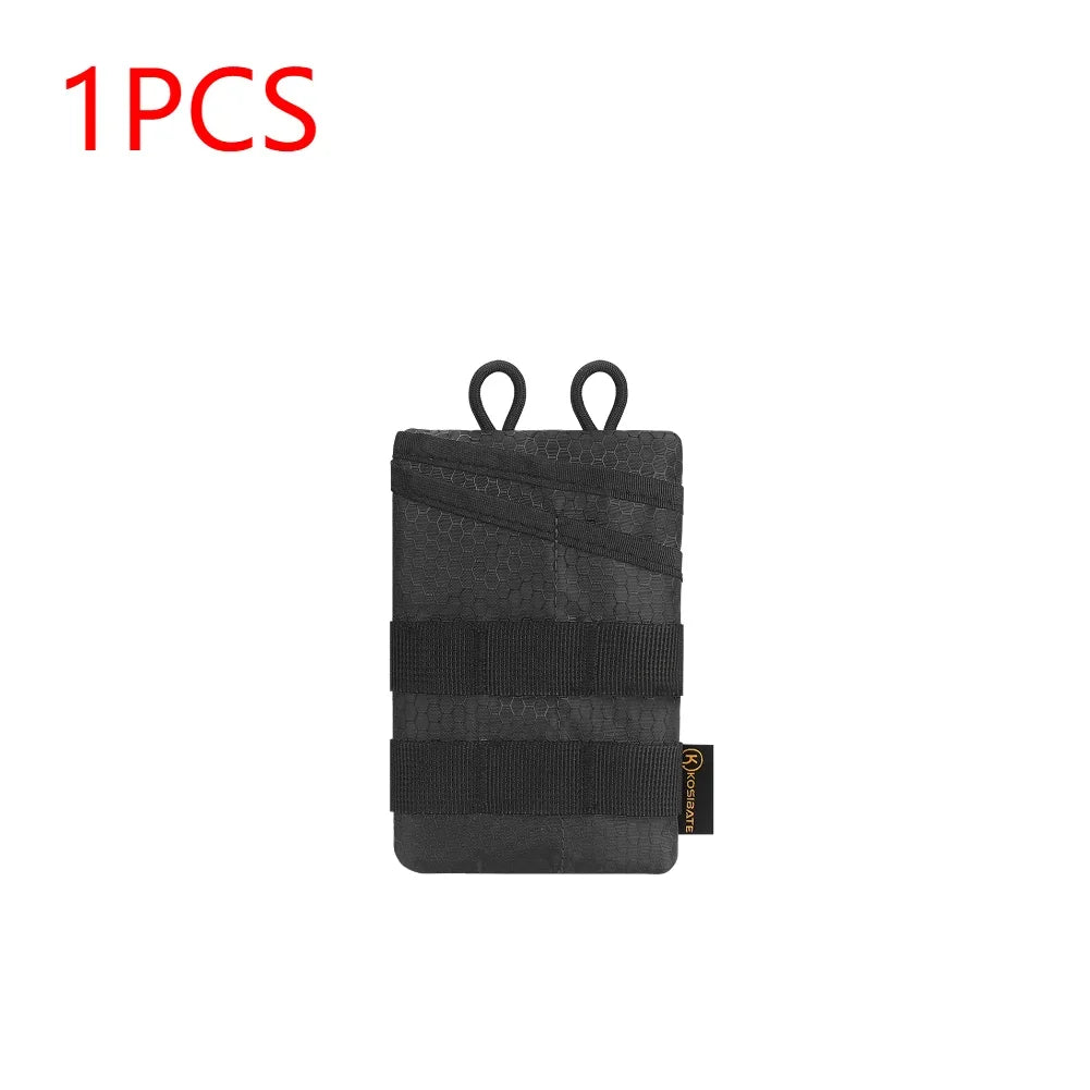 Tactical EDC Tool Bag Card Key Belt Waist Pack Pocket Mini Waist Fanny Bag Hiking Hunting Camping Outdoor Coin Purse Wallet