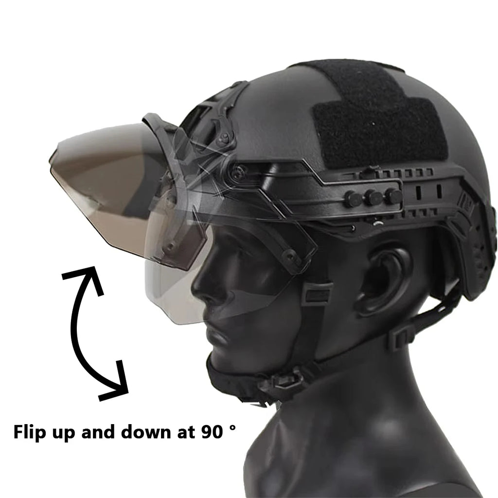 FAST Guide Tactical Helmet Goggles 90 degree Detachable FAST AF Helmet Guide Anti fog and Anti riot OP CS Protective Goggles