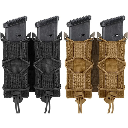 .45 9mm Double Magazine Pouch  for Airsoft AR15 AR10 M4 M16 Tactical Molle Double-Layer Mag Pouches Universal Cartridge Holder