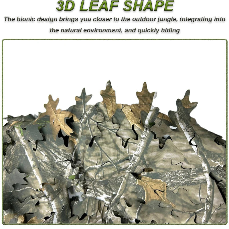 3D Bionic Leaf Shape Backpack Cover Iaser Cutting Outdoor Hunting Camo Backpack Cover Hunting Backpack Accessories