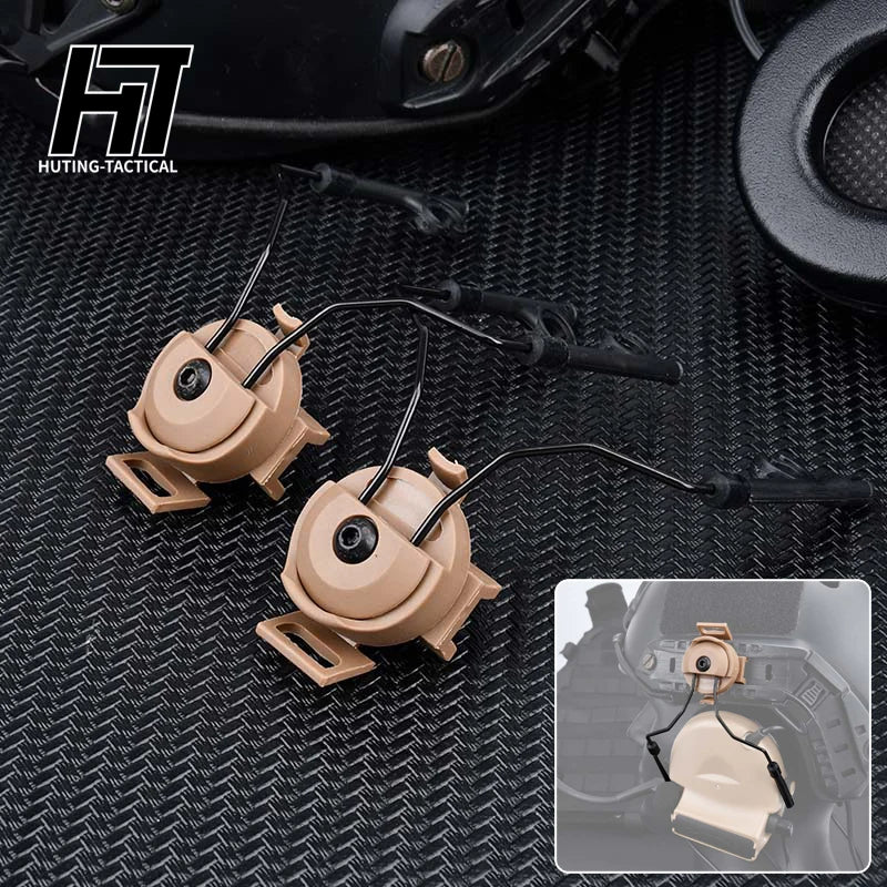 Tactic Fast Rail Mounts Adapter Headset Bracket headphone Holder Set Shooting Helmet ARC Rail Adapter sordin